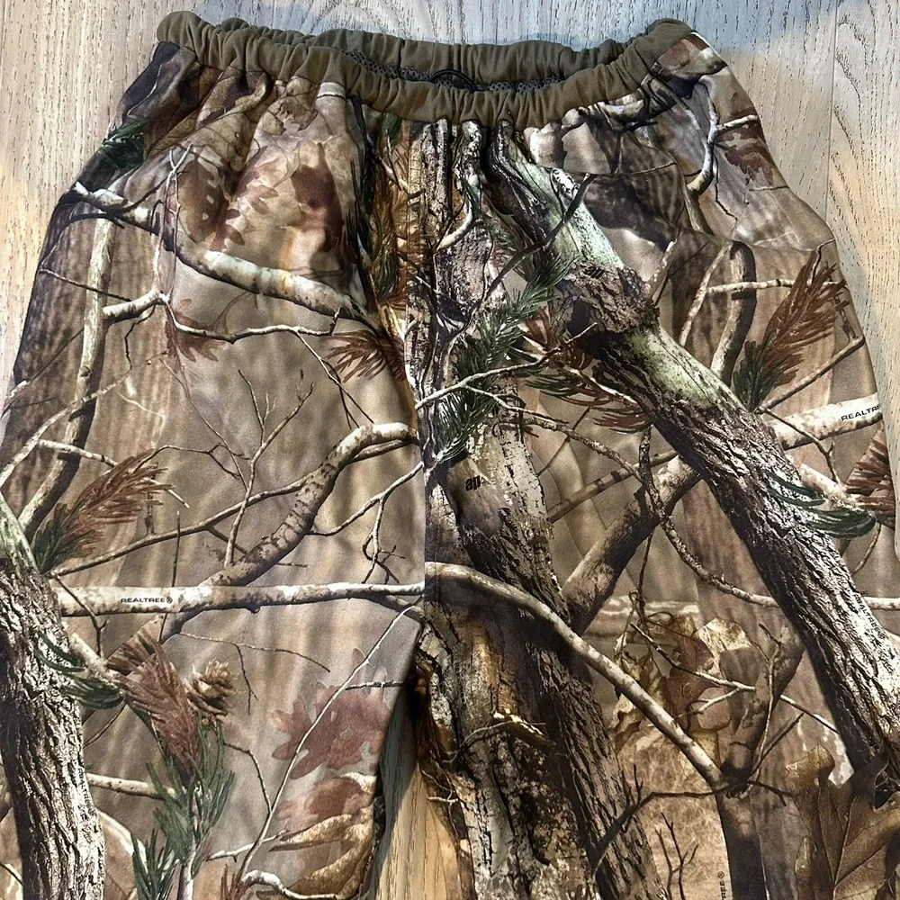 Mad Dog Gear Large Mossy Oak‎ Break Up Camo Mesh Lined Hunting Pants Quiet EUC